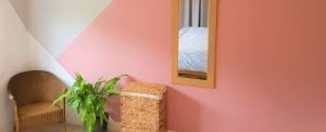 Bedroom painted with bathroom paint.
