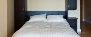 A Murphy Bed Folded Down.