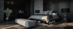 Dark Bedroom.